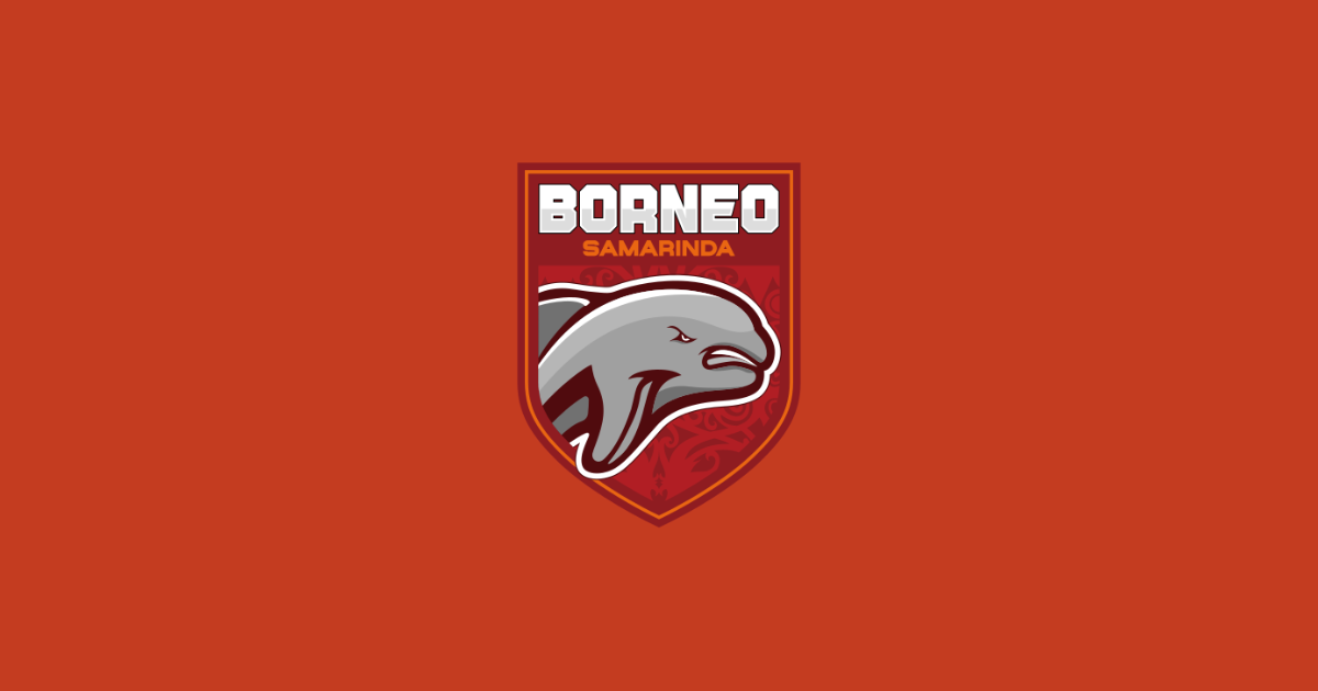 The modern Borneo FC Samarinda logo on an orange background