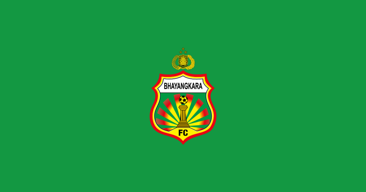The modern FC Bhayangkara logo on a green background