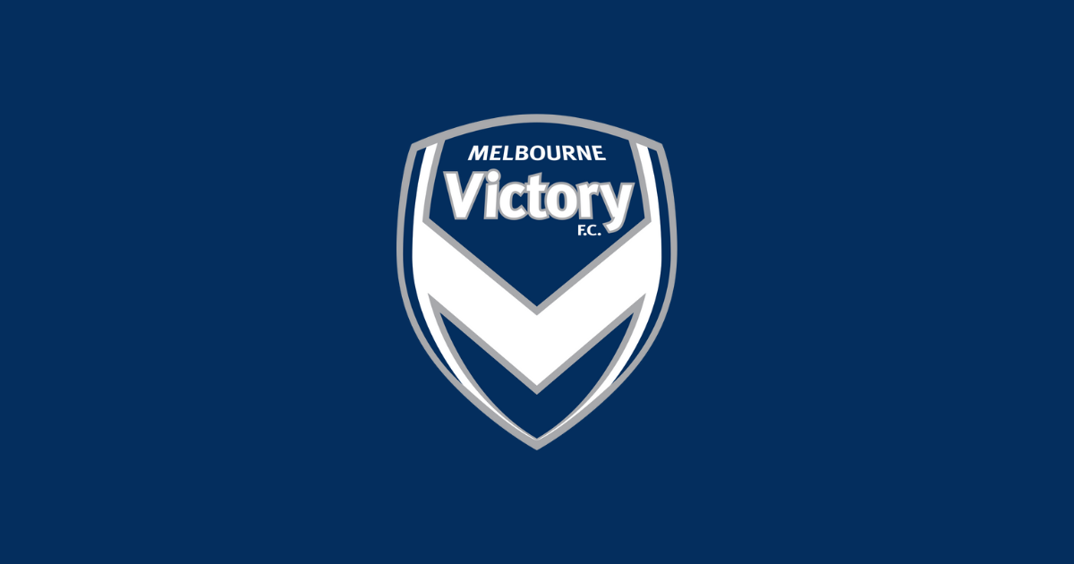 Melbourne Victory logo on a blue background