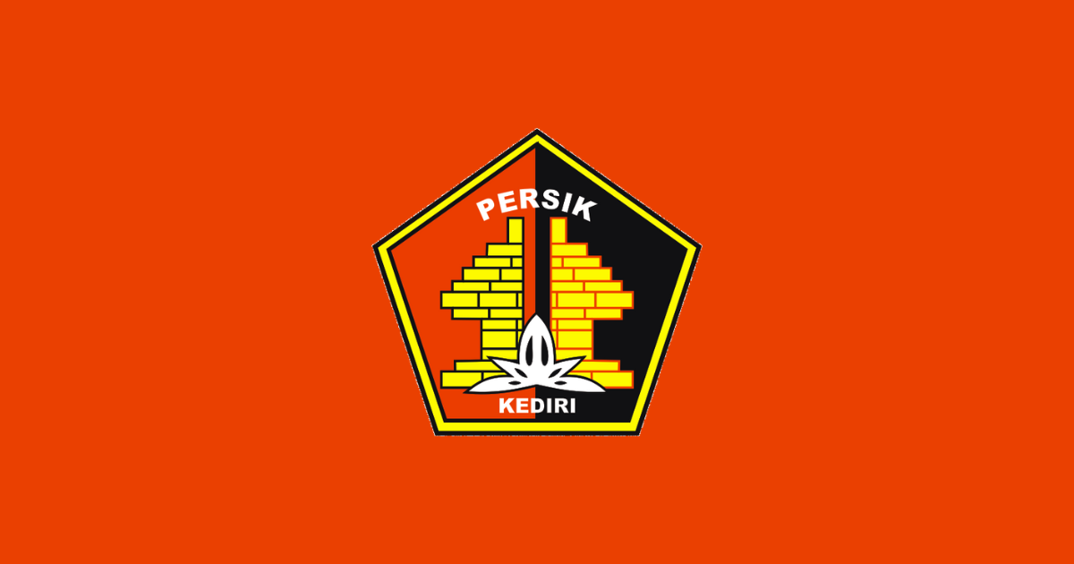 Persik Kediri logo on a red backdrop