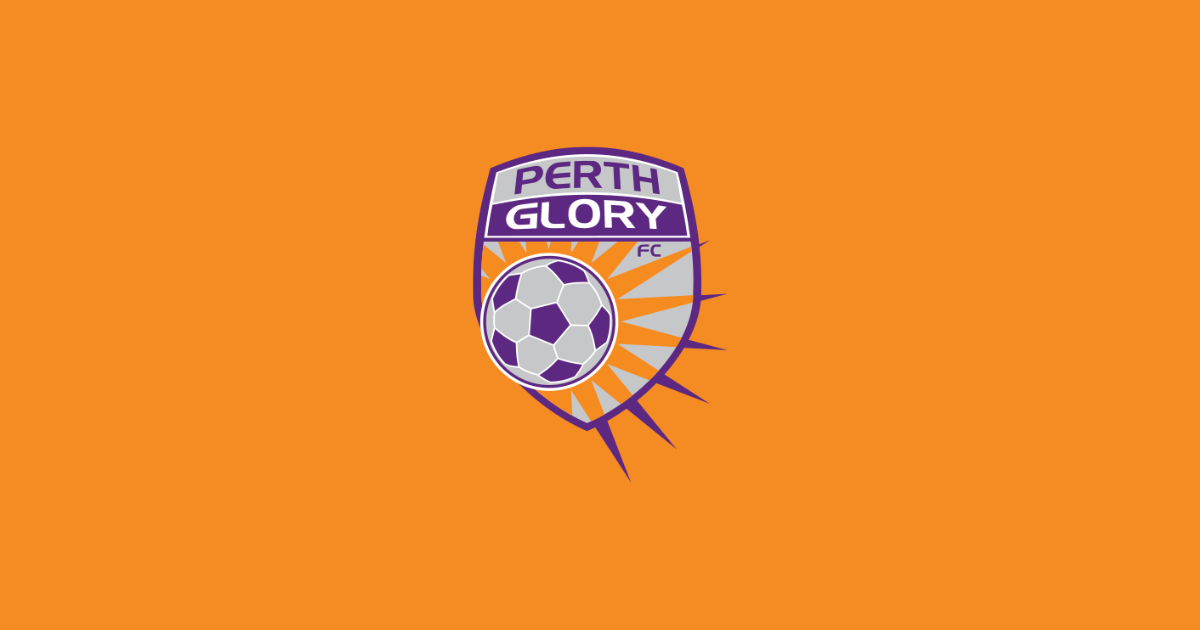 The Perth Glory logo on an orange background